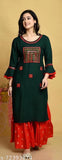 Black embroidered women's dupatta set