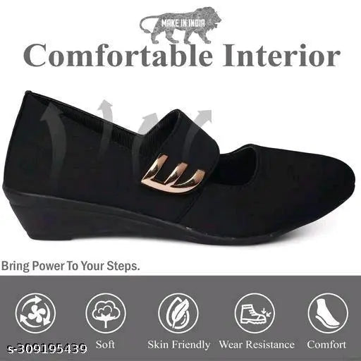 Black leather "120BLACK" heels with gold accents, soft and comfortable design.