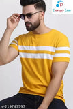 Denzo LEE men's striped polycotton and cotton blend short-sleeved/long-sleeved T-shirts, trendy, modern partywear, various sizes available