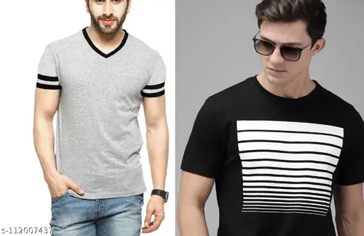 Premium cotton, short-sleeved AXXITUDE COOL T-Shirts for men - M (39in x 28in), L (41in x 28.5in), XL (43in x 29in)