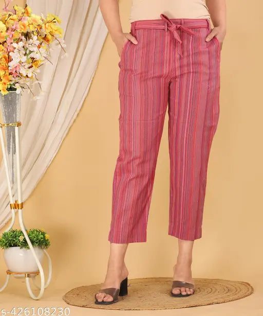 Cotton Yarn Dyed Pant: 100% cotton, printed net, vibrant color, traditional look, lightweight, comfortable, versatile fashion, Indian origin