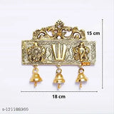 Tirupati Shankh Chakra Meenkari metal decorative, Indian artisan craft for home, office or room gifting