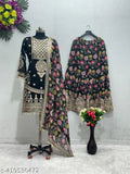 Heavy faux georgette, designer sharara suit set