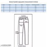 Grey cotton Korean 5-pocket cargo pants for men, solid style, size S-XXL, made in India