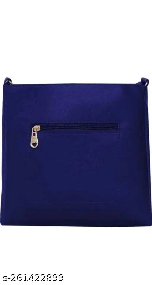 Traders blue canvas sling bag