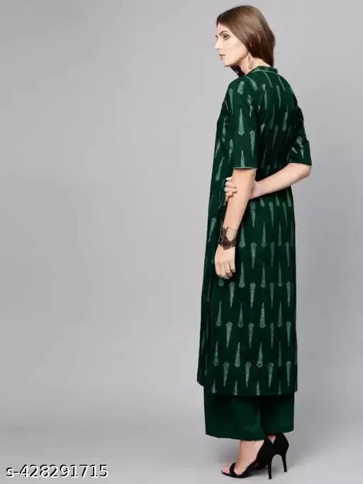 Viscose Rayon black printed net Kurta Pant set for women, elegant black outfit on mannequin