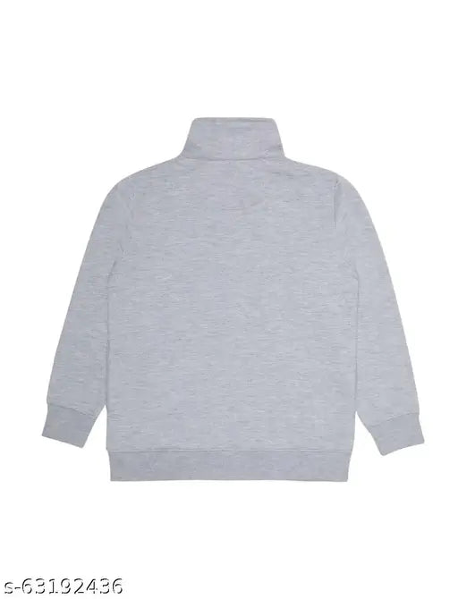 Grey zipper jacket for boys' winter wear