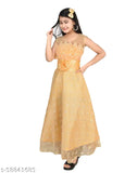 Sleeveless net printed Sniffy Partywear gown for girls, Indian party wear dress for 4-5 years