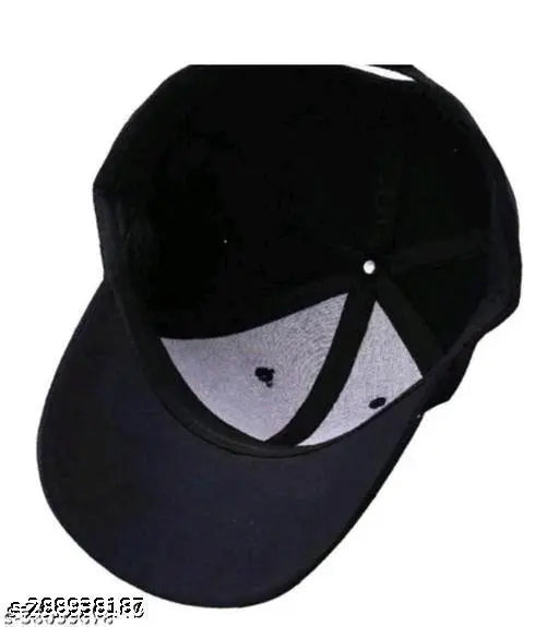 Black baseball cap with white logo