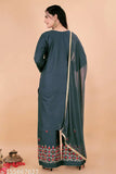 Rayon embroidered petite women's kurta with churidar, Made in India
