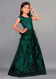 Apnisha net embroidered gown dress, sleeveless, Indian-inspired partywear for girls aged 4-8 years