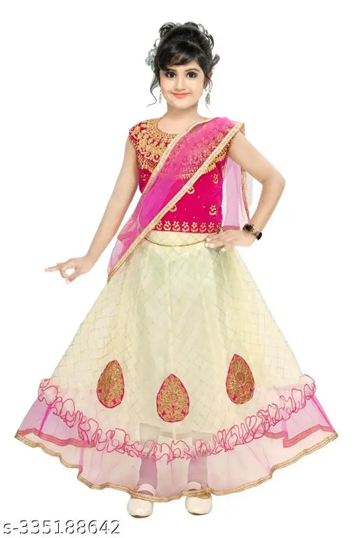 Velvet & net applique embellished Lehenga Choli sets for girls party wear, Indian traditional fashion" (106 characters)