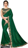 Vichitra Silk Solid Embroidered Net Saree with Separate Dupion Blouse, Fancy Indian Blouse Saree set