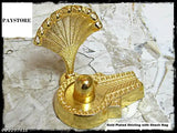 Golden polished brass Shivling (Naag Fun), symbolizing the infinite and absolute reality, attractive mini statue for temple worship
