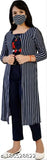 Cotton blend printed net dress for girls aged 12-13 years, trendy fashionable frocks & dresses
