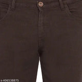 Coffee-colored DAIS Men's Stretchable Slim Fit Jeans - Comfortable cotton blend for a perfect fit and versatile style