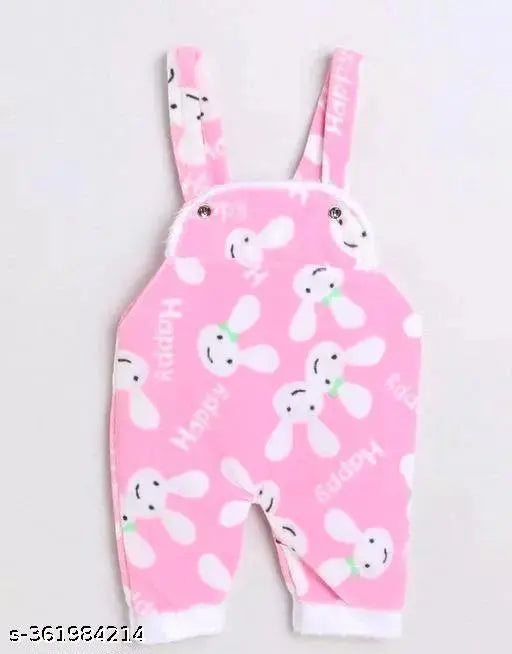 Wool winter dungaree for newborn kids, smart casual print set - Indian origin