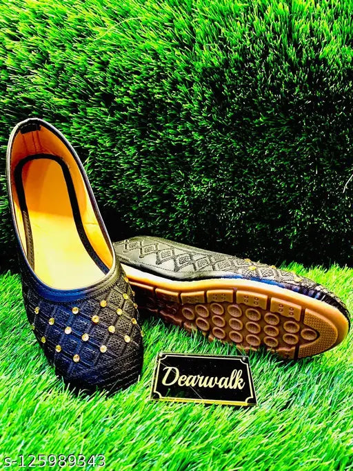 Synthetic leather embroidered bellies flats, comfortable summer footwear with traditional appeal, Indian sizes from 4 to 9