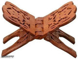 Handcrafted wooden rehal for Quran, Bible, Gita, or Ramayana books (12-inch Feng Shui showpiece)