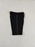 Black woolen leggings, lower waistband