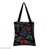 Colorful women's casual travel tote bag, designed with a floral pattern
