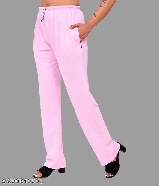 Pink cotton track pants, lower cut, 100% export quality soft cotton material
