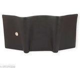 Black formal artificial leather wallet, Men Trendy brand, 5 card slots, 2 compartments for cash, sleek design, PU leather texture