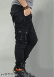 Skinny fit black cargo pants