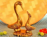 Metal swan pair showpiece, 13ft x 14ft x 10ft, Indian home decor idol