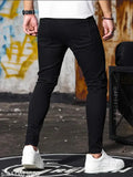 Men's slim fit black denim jeans