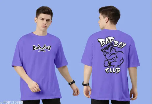 Mens oversized combo pack cotton t-shirts, half sleeve round neck, printed, baggy fit for men, casual wear - 2 pcs: M, L, XL (India)