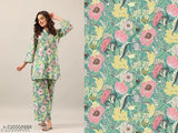 Trendy printed cotton blend straight pocket kurta & palazzo set for women, perfect for casual or formal occasions