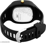 Black squar dial watch combo with cotton baseball cap and sunglasses for men and boys, casual formal style accessory set on display