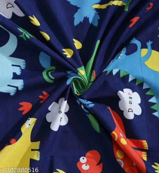 Glace cotton, superfine fitted kids bedsheet (6 inch mattress), cartoon print, summer collection
