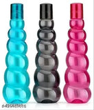 Multicolor checkered pattern unbreakable and leak-proof water bottle set for fridge, office, sports, school, gym, yoga - 1000ml, 6PCS