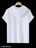 Men's polyester printed hood pettan t-shirt, new design, short sleeves, trending casual wear, India