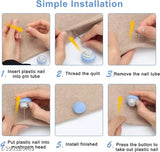 OneKey Unlock Quilt Holder with fabric, white thread, needle, 3 steps
