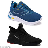 Bersache Kids' canvas sneakers, black and blue design, lace-up closure