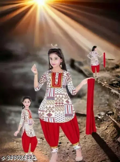 Modern Chanderi silk anarkali set with churidar for girls, embellished, knee-length top and long sleeves