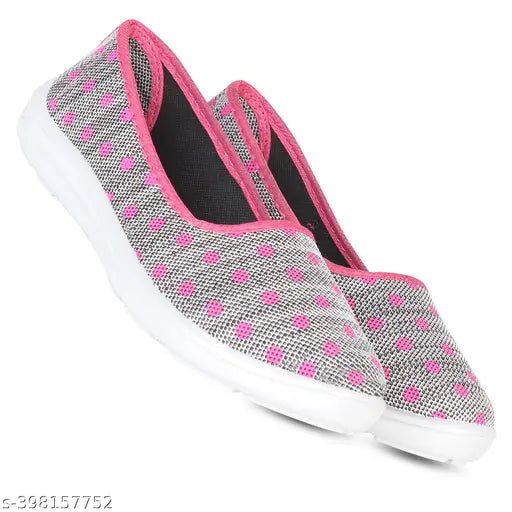 Synthetic printed bellies for women and girls - GAURAVI latest collection, comfortable & fashionable slip-on ballerinas