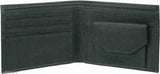 Black faux leather men's wallet with 8 card slots, durable and classy design, perfect gifting option