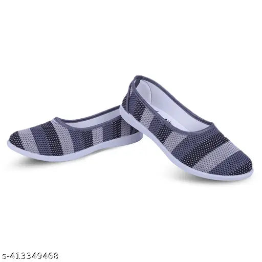 Mesh bellies, embellished comfortable ballerinas for women, India-made slip-on casual footwear