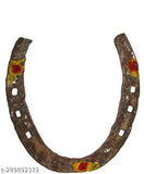 Black energized iron horse shoe for good luck and prosperity, traditional Indian pooja samagri accessory