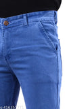 Sky blue men's regular fit denim jeans, stitched pockets