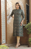 Rayon printed straight kurti for women
