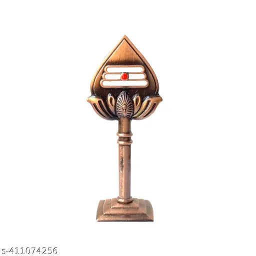 Brown double-sided Lord Murugan metal automobile showpiece, 7cm height, suitable for car dashboard or study table. Ideal gift for divine functions like marriage, anniversary, birthdays, or festive occasions. Made in India