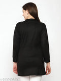 Dark brown leather women's coat