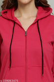 Brightnex fleece winter jacket, solid color, long sleeves, size S for a cozy fit