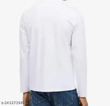 Printed polyester long-sleeve t-shirt for couples, featuring the "My Life Line" design, made in India