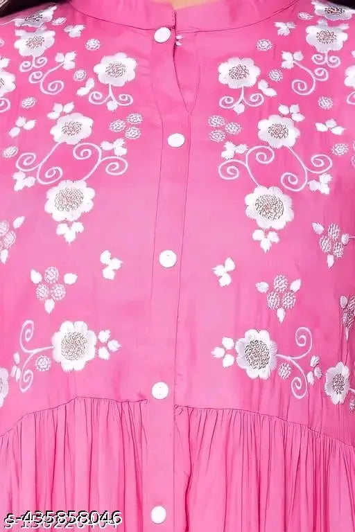 Viscose rayon embroidered blouse, three-quarter sleeves, MBC_005 design. India origin